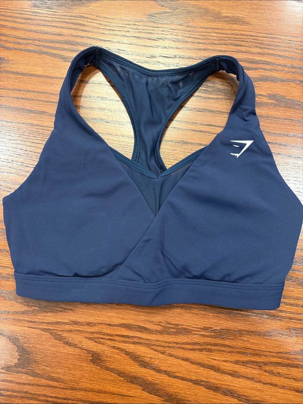 Gymshark Navy Racerback Medium-Impact Sports Bra